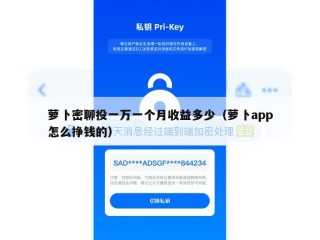 萝卜密聊投一万一个月收益多少（萝卜app怎么挣钱的）