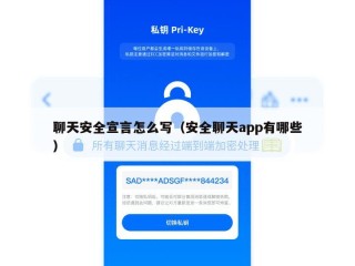 聊天安全宣言怎么写（安全聊天app有哪些）
