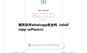 聊天软件whatsapp安全吗（whatsapp software）