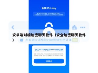 安卓端对端加密聊天软件（安全加密聊天软件）