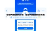蝙蝠侠微信聊天背景（蝙蝠侠微信聊天背景图）