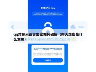 qq对聊天语言加密如何破解（聊天加密是什么意思）