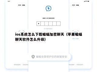 ios系统怎么下载蝙蝠加密聊天（苹果蝙蝠聊天软件怎么升级）