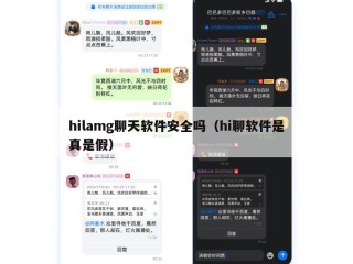 hilamg聊天软件安全吗（hi聊软件是真是假）