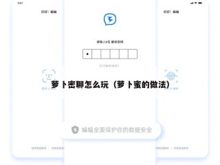 萝卜密聊怎么玩（萝卜蜜的做法）