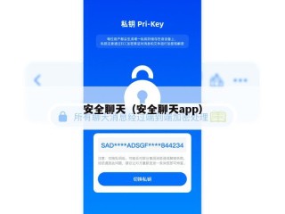安全聊天（安全聊天app）