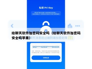 给聊天软件加密码安全吗（给聊天软件加密码安全吗苹果）