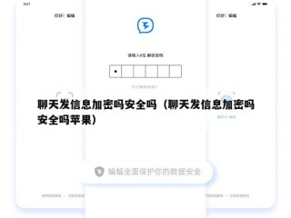 聊天发信息加密吗安全吗（聊天发信息加密吗安全吗苹果）