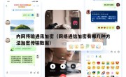 内网传输通讯加密（网络通信加密有哪几种方法加密传输数据）