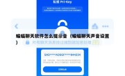 蝙蝠聊天软件怎么提示音（蝙蝠聊天声音设置）