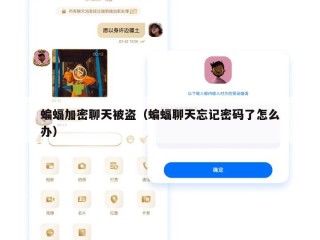 蝙蝠加密聊天被盗（蝙蝠聊天忘记密码了怎么办）