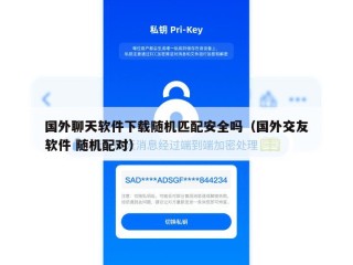 国外聊天软件下载随机匹配安全吗（国外交友软件 随机配对）