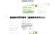 蝙蝠聊天软件群号（蝙蝠聊天软件251）