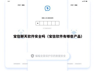 宝信聊天软件安全吗（宝信软件有哪些产品）