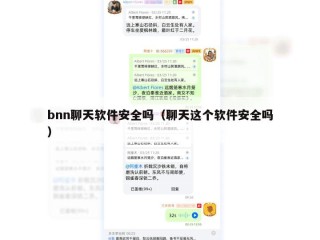 bnn聊天软件安全吗（聊天这个软件安全吗）