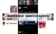 蝙蝠聊天密码加密（蝙蝠聊天软件忘记密码怎么办）