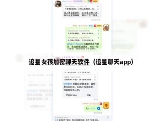 追星女孩加密聊天软件（追星聊天app）