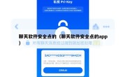 聊天软件安全点的（聊天软件安全点的app）