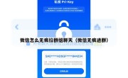 微信怎么无痕拉群组聊天（微信无痕进群）