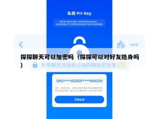探探聊天可以加密吗（探探可以对好友隐身吗）
