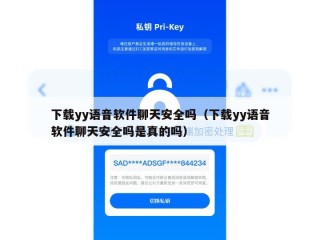 下载yy语音软件聊天安全吗（下载yy语音软件聊天安全吗是真的吗）