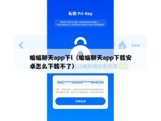 蝙蝠聊天app下l（蝙蝠聊天app下载安卓怎么下载不了）