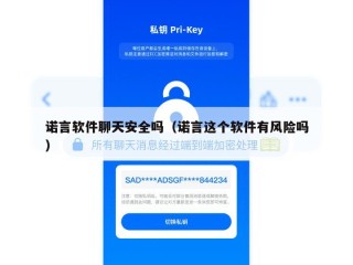 诺言软件聊天安全吗（诺言这个软件有风险吗）