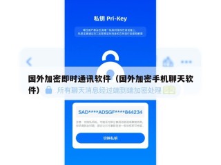 国外加密即时通讯软件（国外加密手机聊天软件）