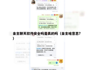 金主聊天软件安全吗是真的吗（金主啥意思?）