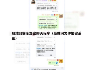 局域网安全加密聊天程序（局域网文件加密系统）