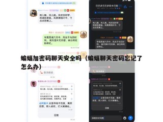 蝙蝠加密码聊天安全吗（蝙蝠聊天密码忘记了怎么办）