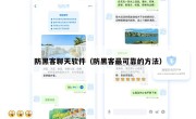 防黑客聊天软件（防黑客最可靠的方法）