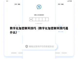 数字化加密聊天技巧（数字化加密聊天技巧是什么）