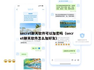 secret聊天软件可以加密吗（secret聊天软件怎么加好友）