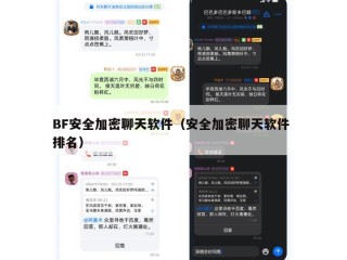 BF安全加密聊天软件（安全加密聊天软件 排名）