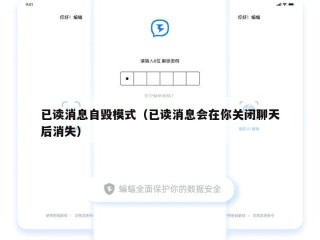 已读消息自毁模式（已读消息会在你关闭聊天后消失）