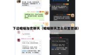下边蝙蝠加密聊天（蝙蝠聊天怎么设置密语）