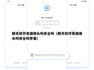 聊天软件有摄像头吗安全吗（聊天软件有摄像头吗安全吗苹果）