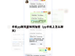 手机yy聊天室如何加密（yy手机上怎么聊天）