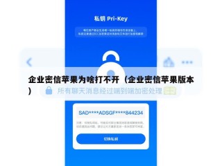 企业密信苹果为啥打不开（企业密信苹果版本）