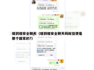 端到端安全聊天（端到端安全聊天蚂蚁信使是那个国家的?）