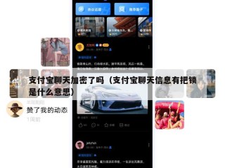 支付宝聊天加密了吗（支付宝聊天信息有把锁是什么意思）