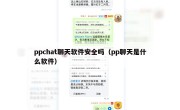 ppchat聊天软件安全吗（pp聊天是什么软件）