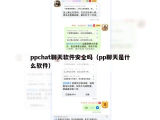 ppchat聊天软件安全吗（pp聊天是什么软件）