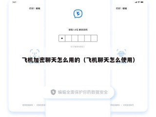 飞机加密聊天怎么用的（飞机聊天怎么使用）