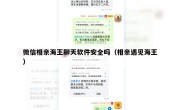微信相亲海王聊天软件安全吗（相亲遇见海王）