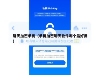 聊天加密手机（手机加密聊天软件哪个最好用）