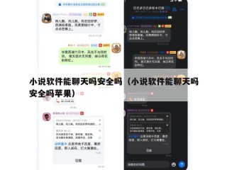 小说软件能聊天吗安全吗（小说软件能聊天吗安全吗苹果）