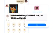 微软聊天软件skype安全吗（skype是微软自带的吗）