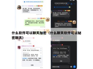 什么软件可以聊天加密（什么聊天软件可以秘密聊天）